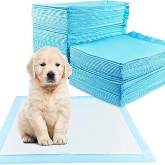 Fousenuk PIPI Mats for Dogs, Pack of 100 Training Pads, Disposable Changing Mats, 60 x 60 cm, Disposable Pads, Pee Mat, Training, Leak-Proof 5-Layer Design with Quick-Drying Surface