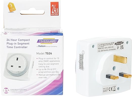 Timeguard TG24 24 Hour Compact Plug-In Segment Time Controller