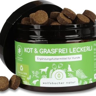 Grass Fecure Drops | 125 Prebiotic Snacks for Stomach, Glands, Digestive Problems | 100% Natural with Natural Moor and Psyllium Seeds | Reduces Heartburn