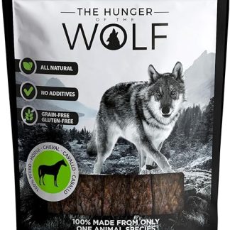 The Hunger of the Wolf Dog Snack for Dogs of All Breeds, 100% Horse Meat, 200 g (Pack of 1)