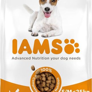 IAMS Senior Dry Dog Food with Chicken - Dry Food for Older Dogs from 8 Years, Suitable for Small and Medium Dogs, 3 kg