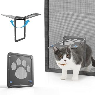 Namsan Dog Flap, Cat Flap, Pet Screen Door, Lockable, Easy Installation, Enough Freedom for Cat and Small Dogs