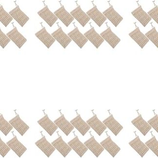 60 Packs Natural Sisal Soap Bags Peeling to Protect Soaps Protection Bag Holder