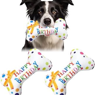 ZhongShuang Pack of 2 Dog Birthday Cartilage Toy, Pet Dog Cake Cartilage Toy, A Birthday Gift for Small and Medium Dogs