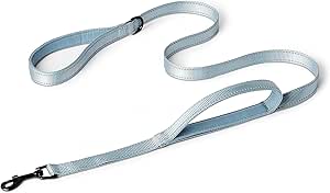 Amazon Basics Double Padded Handles D-Ring Dog Lead 180cm Black Blue