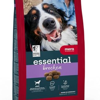 MERA Essential Dog Food > Chunks < For Adult Dogs - Poultry Dry Food with Extra-Large Croquettes - No Sugar & Preservatives, 12.5 kg