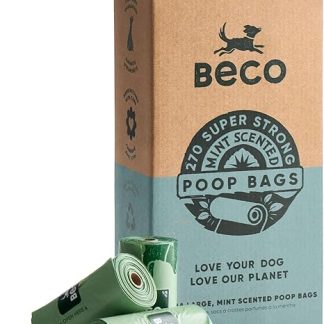 Beco Bags - Value Pack - 270 Strong Large Poop Bags for Dogs - Eco Friendly and Degradable with Anti-tear, Green