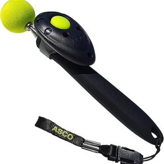 ASCO ClickStick - Target Stick with Removable Premium Clicker - Target Stick for Dogs Cats Clicker Training - Target Stick Extendable with Extra Clicker - Target Rod for Target Training, Black
