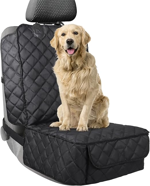YUNXANIW Car Front Seat Cover for Dogs, Quilted & Durable Dog Seat Cover, Car Seat Cover for Pets, All Cover Waterproof Dog Seat Cover (Car, Truck, SUV) (Front Dog Car Seat)