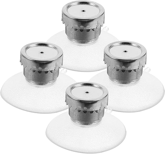 SAFIGLE Pack of 4 Magnetic Soap Holder Stainless Steel Wall Mounting No Drilling Suction Cup Soap Dish for Bathroom and Kitchen