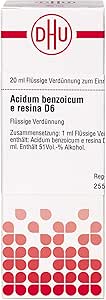 DHU Acidum benzoicum e resina D6 dilution, 20 ml solution