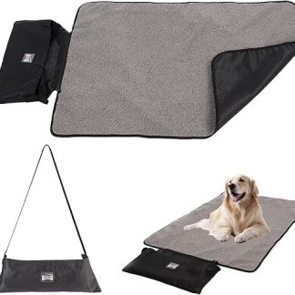 AONAYO Dog Blanket, Waterproof, Dog Blanket, Travel Blanket, Outdoor Dog Blanket, Dog Blanket for Travel, Foldable Pet Blanket, 100 x 70 cm for Outdoor Indoor Large Travel Blanket for Pets