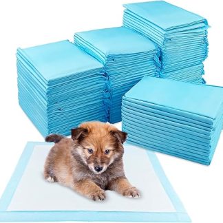 Tekenewbse Pack of 100 Pipi Mats for Dogs, 33 x 45 cm Training Pads, Changing Pads, Disposable Disposable Pads, Pee Mat Training, Leak-Proof 5-Layer Design with Quick Drying Surface
