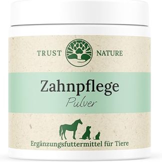 Trust Nature Dental care powder for dogs and cats, against plaque formation, promotes fresh breath, parsley, mint, vitamin C, spirulina, chlorella and egg shell, laboratory tested, made in Germany