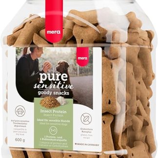 MERA Pure Sensitive Goody Snack Insect (600 g), Healthy Treats for Sensitive Dogs, Dog Treats Made of Insect Protein and Rice, Dog Snack Gluten-Free for Training and Reward