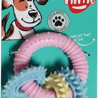 Aimé Chewable Dog Toy for Small Dogs and Puppies, Pastel Colour, 10 cm