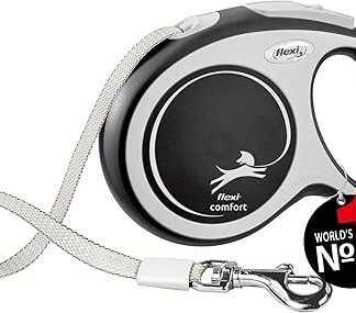 Flexi Comfort Retractable Lead 8 m Black