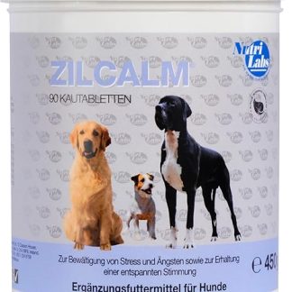 NutriLabs Zilcalm Calming Tablets for Dogs - Pack of 90 - with Milk Protein, Ashwagandha, Probiotics, L-Tryptophan and much more. - Calming Products for Dogs - Dietary Supplement Dog