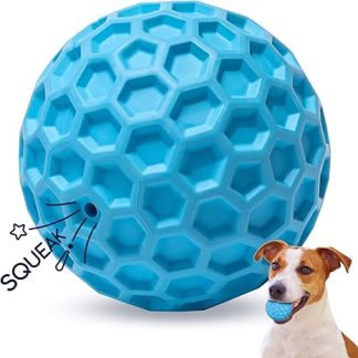 Nobleza Dog Ball, Indestructible Dog Toy Ball Made of Natural Rubber, Squeaky Interactive Chew Toy, Robust Dog Ball, Squeaky Dog Balls, Diameter 5.5 cm