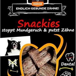QCHEFS Snackies Treats for Bad Breath - Natural Antibacterial Dental Care without Dental Spray, Dog Toothbrush or Toothpaste
