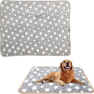 HuaMuDM Dog Blanket, 104 x 75 cm, Cat Blankets, Pet Blanket, Cat Blanket with Paws, Washable Dog Blanket for Dogs, Cats, Sofas, Cars, Beds, Transport Box