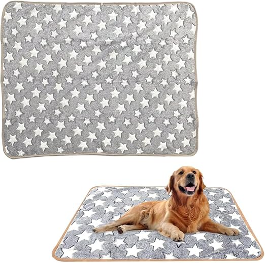 HuaMuDM Dog Blanket, 104 x 75 cm, Cat Blankets, Pet Blanket, Cat Blanket with Paws, Washable Dog Blanket for Dogs, Cats, Sofas, Cars, Beds, Transport Box