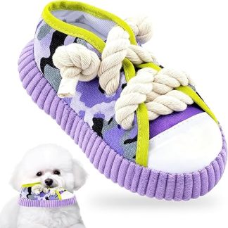 Yooyan Hundespielzeug Quietschendes Kauspielzeug, Niedliches Schuhdesign Hunde Kauseil Spielzeug für Kleine Bis Mittelgroße Hunde, zum Kuscheln und Spielen, Leicht, Interaktives Spielzeug