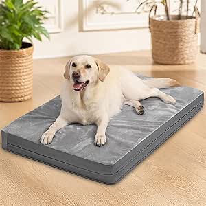 AZVFLY Orthopaedic Dog Bed for Large Dogs: Comfortable Egg-Shaped Sponge Washable Dog Cushion, Non-Slip Bite Resistance with Removable Lid, Double-Sided Reversible, Favorite Winter Gift for Dogs