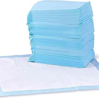Amazon Basics Training Pads for Dogs and Puppies, Leak-Proof 5-Layer Design with Quick Drying Surface, Regular, Blue, Pack of 100