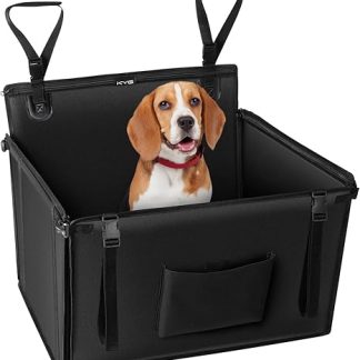 KYG Dog Car Seat Extra Stable Waterproof Non-Slip Pet Car Seat Scratch-Resistant with 4 Attachment Straps for the Back Seat Reinforced Dog Seat Car M 58 x 55 x 36 cm