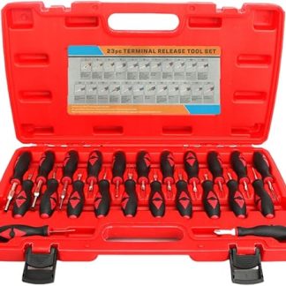 Automotive Terminal Removal Tool, Wire Release Extractor Tools, 23-Piece Electrical Connector Depinning Set for Motorcycles Home Appliances Electronic Devices, 40 x 3 x 5 cm