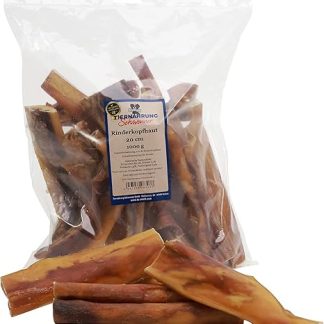 Tiernahrung Schwenner Dried Beef Cheek Treat, Chew Dog Snack, Supports Dental Health, 20 cm, 1000 g