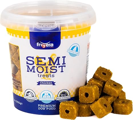Frigera Semi-Moist Soft Treats Chicken 500 g - Soft Dog Treats, Delicious Reward for Training & Between, Made in Belgium