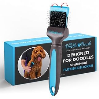 The Doodle Brush - Dog Brush for Goldendoodles & Labradoodle Single Head, Dog Booth Long Hair Poodle Brush - Detangling Dog Brush - Detangling Brush for Dogs Dog Hair Brush