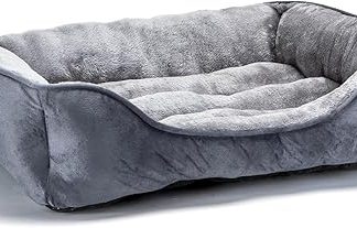 Nobleza Dog Bed 67 x 57 cm, Non-Slip Dog Basket, Super Soft Fibre Filling, Washable Pet Bed for Small and Medium Dogs and Cats