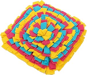 Sniffing Rug Dog Sniffing Mat for Dogs, 35 x 35 cm, Yellow, Toy and Training Aid for Dogs, Ideal for Mental Stimulation and Relaxation