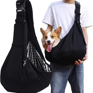 Dog Bag for Small Dogs Dog Carry Bag up to 8 kg Cat Shoulder Bag for Walking Black