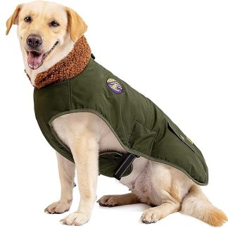 IREENUO Winter Dog Coat, Waterproof Dog Jacket Winter for Medium and Large Dogs, Warm Dog Winter Jacket with Adjustable Belt and Belly Protection, Dog Winter Coat for Autumn Winter, XL