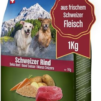 DeliBest Adult Sensitive Complete Dog Beef I Semi-Moist Food for Dogs Adult I Made from 100% Swiss Beef I Grain-Free & No Other Additives I Dog Food Cold Pressed I 1 kg
