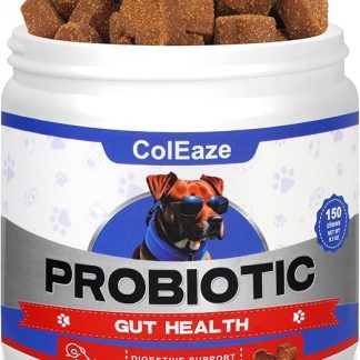 Dog Probiotics for Diarrhea & Digestive Disorders, Quick-Acting with Prebiotics & Digestive Enzymes, Supports Intestinal Immunity & Gland Health, 150 Lamb Flavour Soft Chews