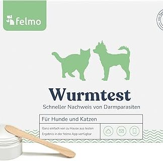 felmo Worm Test Kit for Dogs and Cats - Detect Hookworms, Whipworms, Roundworms & Giardia, Lab Results in 2-3 Business Days, Ideal Addition to Veterinarian Visit