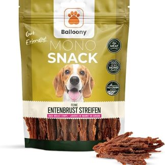 Balloony. Pet Monosnack Fine Duck Breast Strips - Grain-Free, Natural Dog Treats with Monoprotein for Demanding Dogs (150 g)