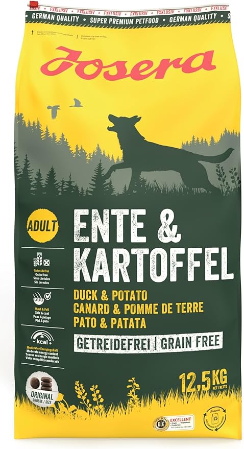 Josera Duck & Potato | 1 x 12.5 kg | Dry Food for Dogs | Grain Free | For Adult Dogs of Medium and Large Breeds