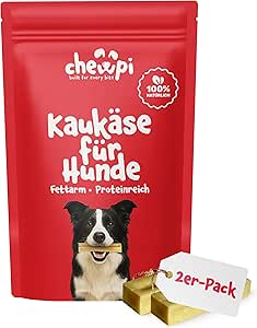 Chewpi Chew Cheese for Dogs - Cheese Sticks for Dogs - 100% Natural - Long Chewing Time & Supports Dental Care - Ideal for Strong Chewers