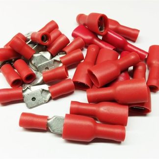 20x Red Spade Set Crimp Terminal Insulated Connectors Electrical Audio Wiring