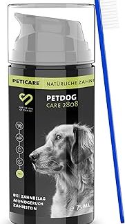 Peticare PetDog Care 2808 Natural Dog Toothpaste for Plaque and Tartar Prophylaxis | For Bad Breath Odor, Gum Disease | Promotes Stable Oral Flora | For All Breeds and Sizes | petDog Care 2808 (75 ml)