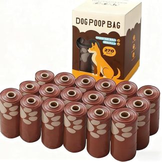 CCILAND Pack of 270 Dog Waste Bags, 18 Rolls of Waste Bags for Dogs with Milk Chocolate Fragrance, Leak-Proof Dog Waste Bags, Thick and Strong, 22 x 30 cm
