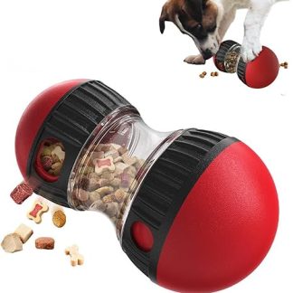 Nokwocy Intelligence Toy for Dogs, Food Ball for Dogs, Interactive Dog Toy for Mental Stimulation, Busy Dogs, Treat Ball for Small, Medium, Large Dogs (Red)