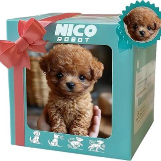 QCDZSW 2025 Upgrade Ai Puppy Robot Realistic Dog, Interactive Plush Robot Dogs for Adults, Walking, Barking, Tail Wagging for Lovers (#3)
