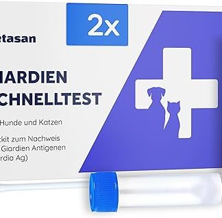 Vetasan 2 x Giardia Quick Test for Dogs and Cats, Professional Giardia Test, Reliable & Fast, 98.3% Accuracy, Giardia Test